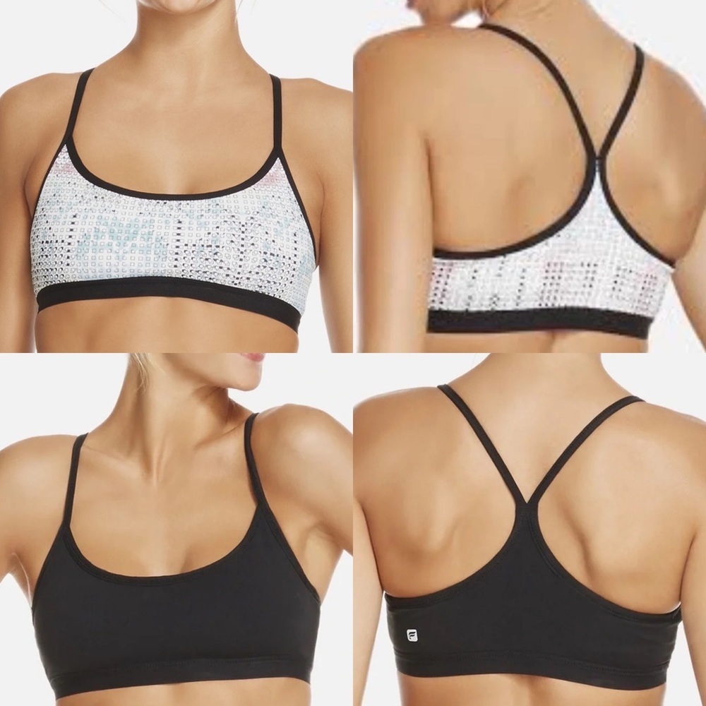 FABLETICS REVERSIBLE Med Impact Snapdragon Racerback Sports Bra Size L